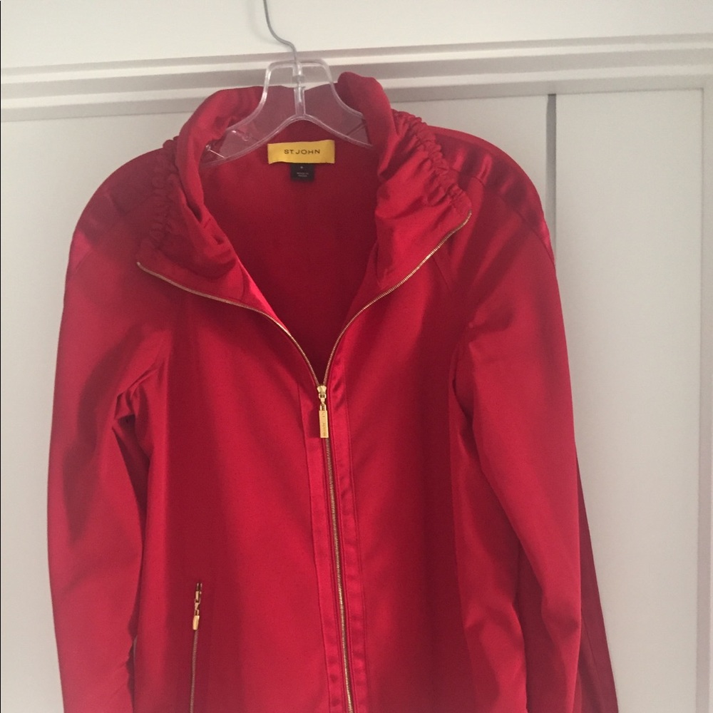 ST JOHN Wind Breaker Red Jacket